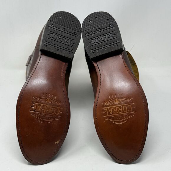 Corral A4068 Cowboy Roper Boots Mens 9 EE Wide Brown Leather Mid Calf Western - Picture 14 of 16